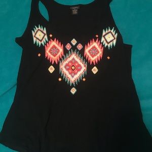 Embroidered tank top